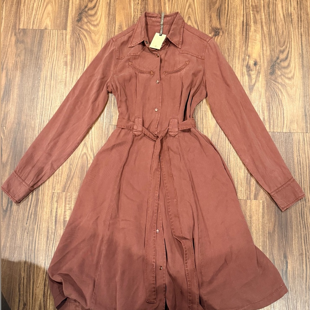 Stetson Tobacco Tencel Western Dress NWT Women’s Size Small $180 - Picture 1 of 6